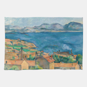Paul Cezanne - Bay of Marseille, Seen from Estaque Tea Towel
