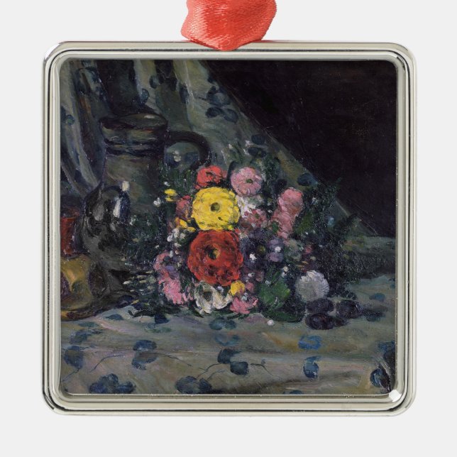 Paul Cezanne | Bouquet of Yellow Dahlias, c.1873 Metal Tree Decoration (Front)