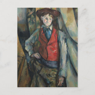 Paul Cezanne - Boy in a Red Waistcoat Postcard