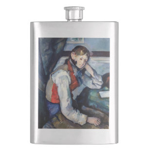Paul Cezanne - Boy in the Red Vest Hip Flask