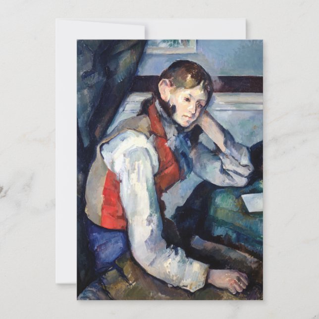 Paul Cezanne - Boy in the Red Vest Invitation (Front)