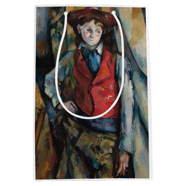 Paul Cezanne - Boy in the Red Vest Medium Gift Bag (Front)