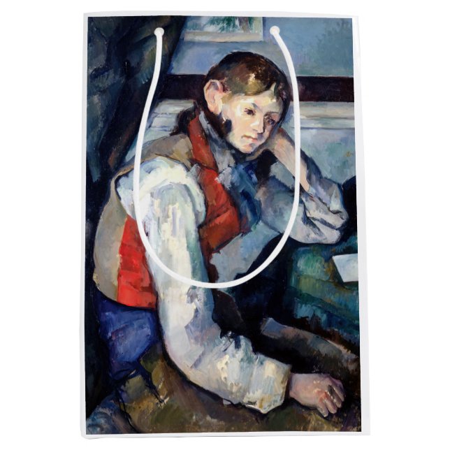 Paul Cezanne - Boy in the Red Vest Medium Gift Bag (Front)