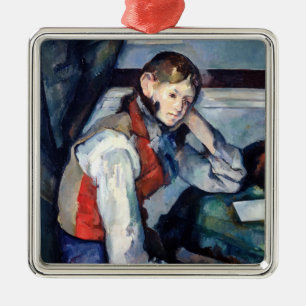 Paul Cezanne - Boy in the Red Vest Metal Tree Decoration