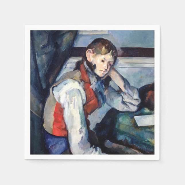 Paul Cezanne - Boy in the Red Vest Napkin (Front)