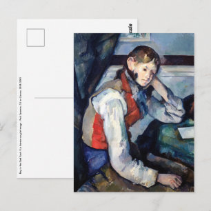 Paul Cezanne - Boy in the Red Vest Postcard