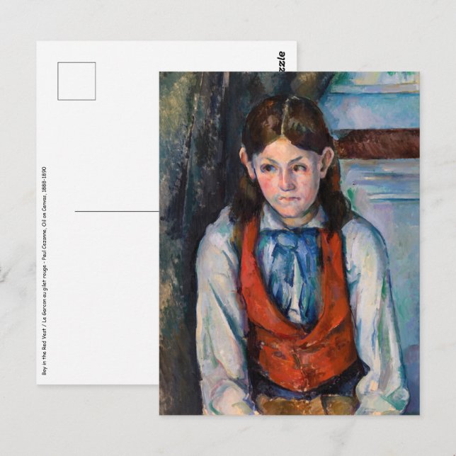 Paul Cezanne - Boy in the Red Vest Postcard (Front/Back)
