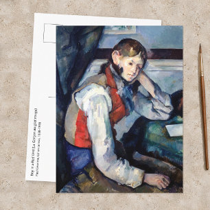 Paul Cezanne - Boy in the Red Vest Postcard
