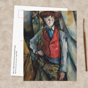 Paul Cezanne - Boy in the Red Vest Postcard