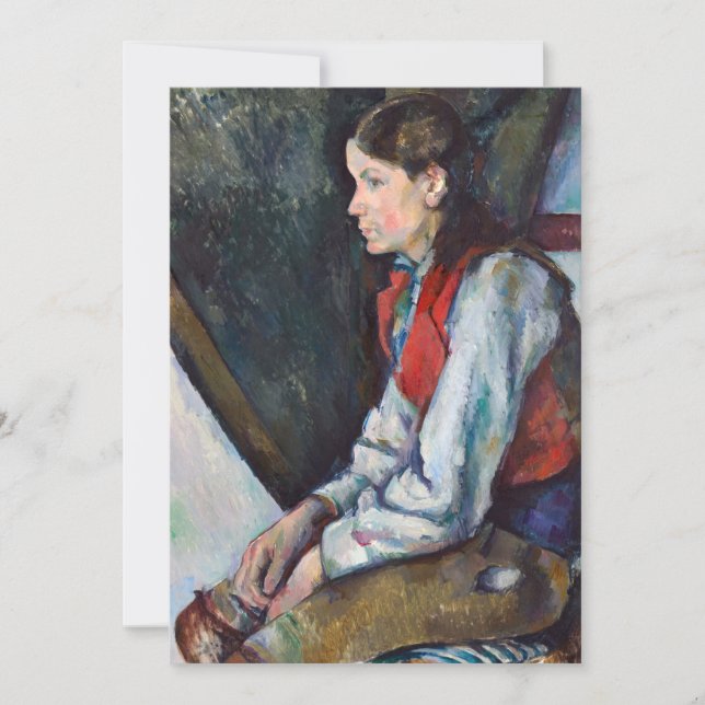 Paul Cezanne - Boy in the Red Vest Thank You Card (Front)