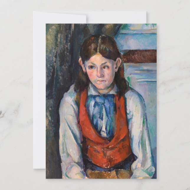 Paul Cezanne - Boy in the Red Vest Thank You Card (Front)