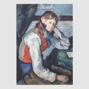 Paul Cezanne - Boy in the Red Vest Tissue Paper