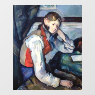 Paul Cezanne - Boy in the Red Vest Window Cling