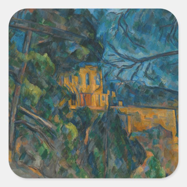 Paul Cezanne - Chateau Noir Poster Square Sticker (Front)