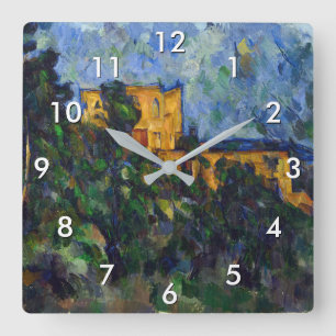 Paul Cezanne - Chateau Noir Square Wall Clock