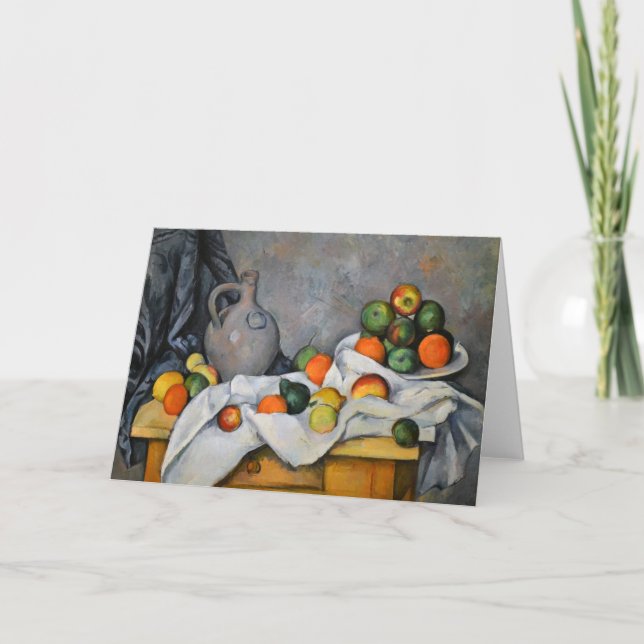Paul Cezanne - Curtain, Jug and Fruit Bowl Card (Front)