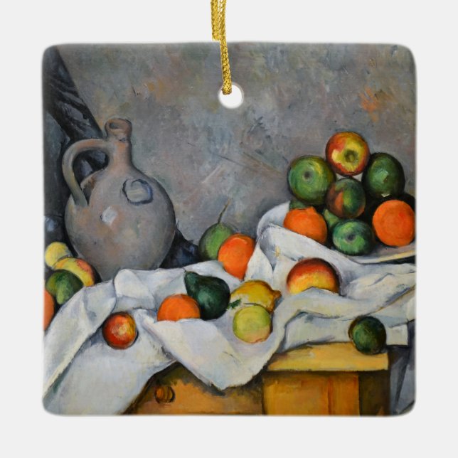 Paul Cezanne - Curtain, Jug and Fruit Bowl Ceramic Ornament (Front)