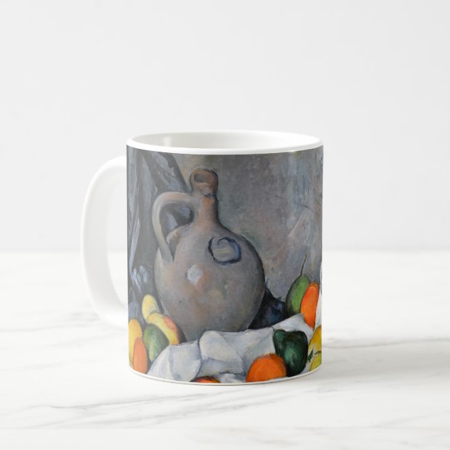 Paul Cezanne - Curtain, Jug and Fruit Bowl Coffee Mug (Front Left)