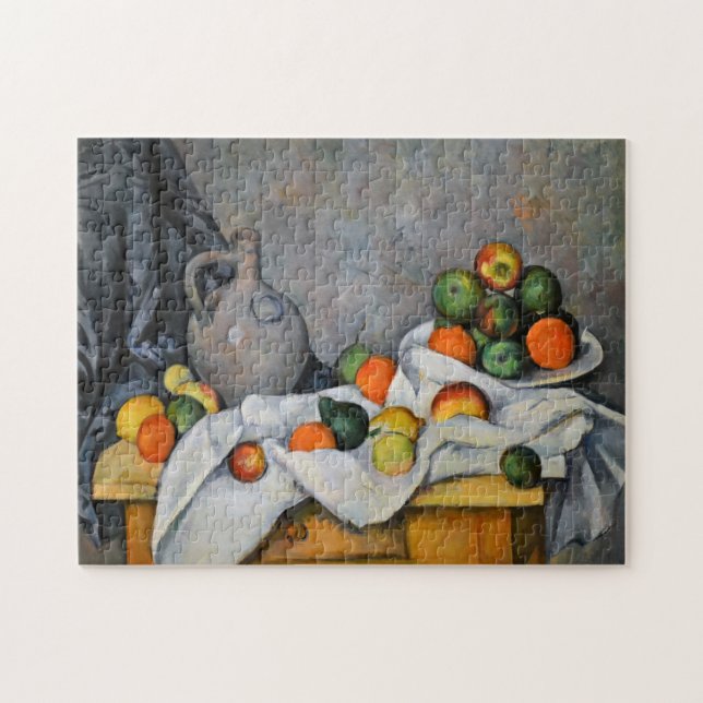 Paul Cezanne - Curtain, Jug and Fruit Bowl Jigsaw Puzzle (Horizontal)