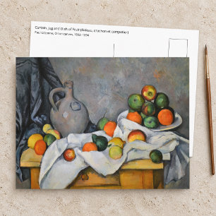 Paul Cezanne - Curtain, Jug and Fruit Bowl Postcard