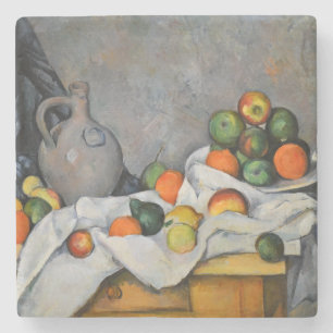 Paul Cezanne - Curtain, Jug and Fruit Bowl Stone Coaster