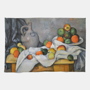 Paul Cezanne - Curtain, Jug and Fruit Bowl Tea Towel