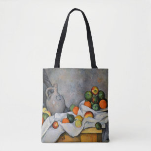Paul Cezanne - Curtain, Jug and Fruit Bowl Tote Bag