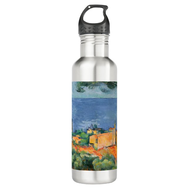Paul Cezanne - Estaque with Red Roofs 710 Ml Water Bottle (Front)