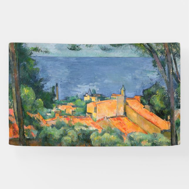 Paul Cezanne - Estaque with Red Roofs Banner (Horizontal)