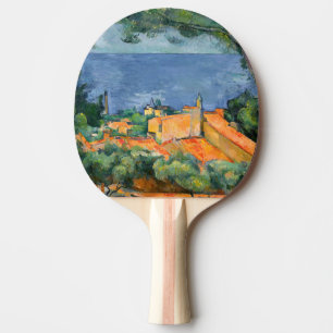 Paul Cezanne - Estaque with Red Roofs Ping Pong Paddle