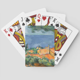 Paul Cezanne - Estaque with Red Roofs Playing Cards