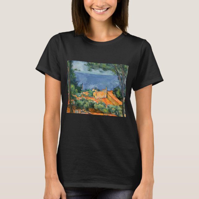 Paul Cezanne - Estaque with Red Roofs T-Shirt (Front)
