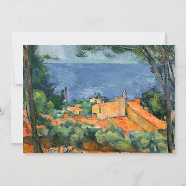 Paul Cezanne - Estaque with Red Roofs Thank You Card (Front)