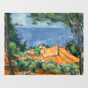 Paul Cezanne - Estaque with Red Roofs Window Cling