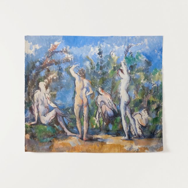 Paul Cezanne - Five Bathers Tapestry (Front (Horizontal))