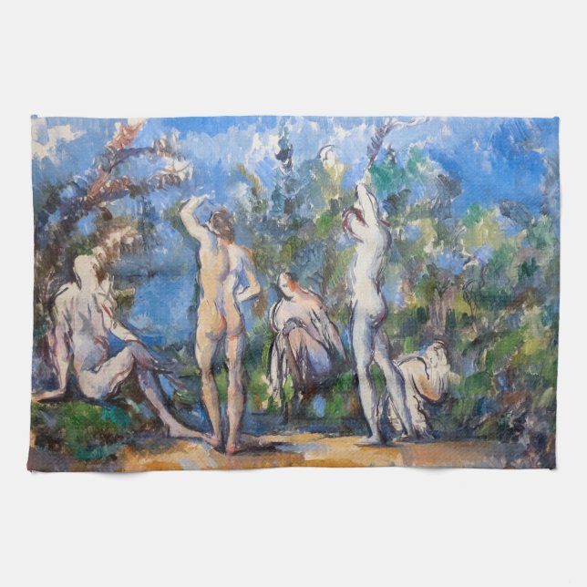 Paul Cezanne - Five Bathers Tea Towel (Horizontal)