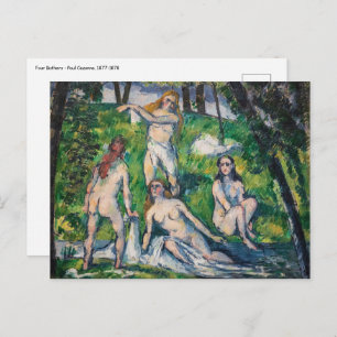 Paul Cezanne - Four Bathers Postcard