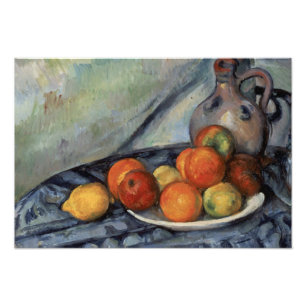 Paul Cezanne - Fruit and a Jug on a Table Photo Print