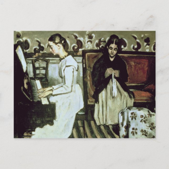 Paul Cezanne | Girl at the Piano , 1868-69 Postcard (Front)