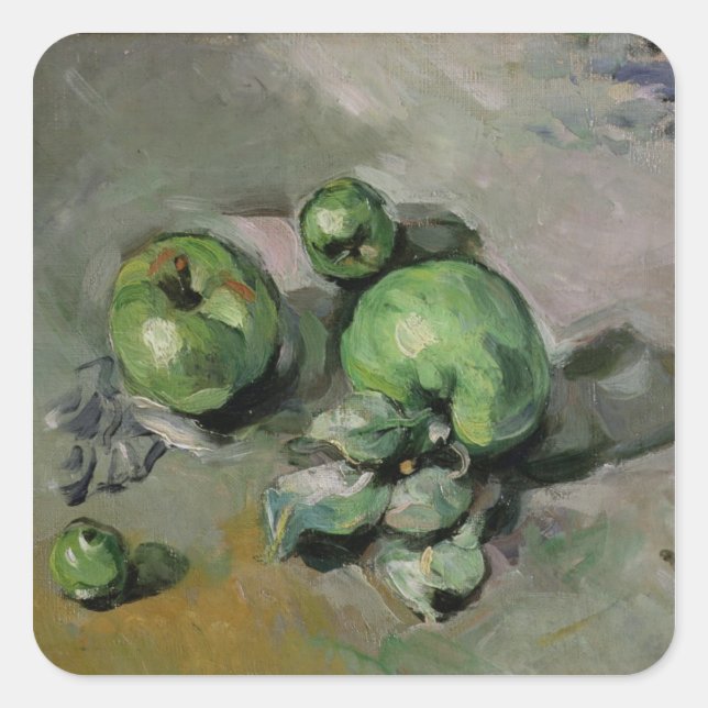 Paul Cezanne | Green Apples, c.1872-73 Square Sticker (Front)