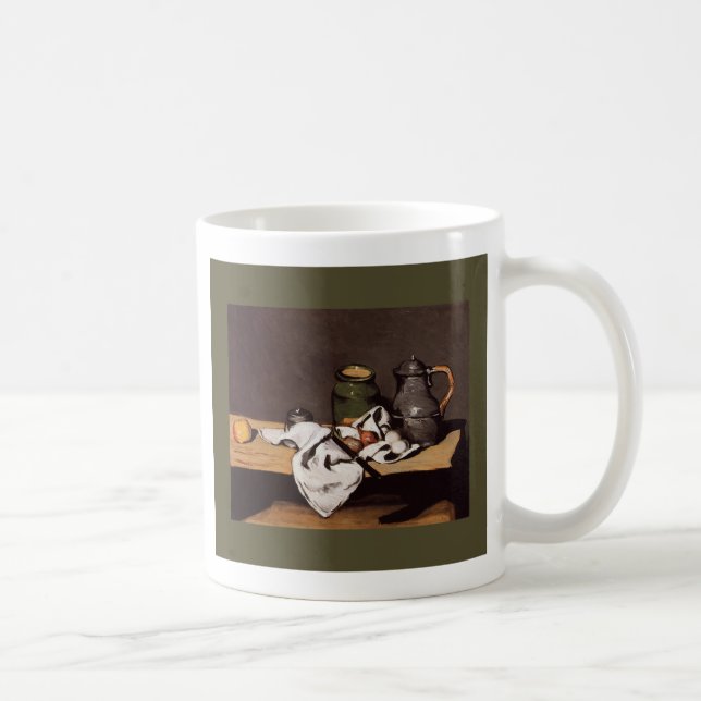 Paul Cezanne ~  Green Pot and Pewter Jug  1870 Coffee Mug (Right)