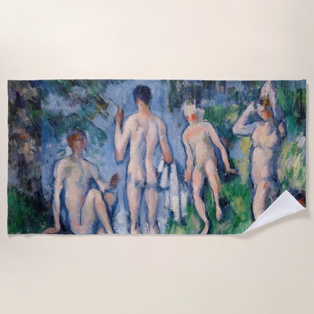 Paul Cezanne - Group of Bathers Beach Towel (Front)