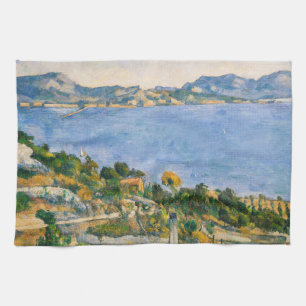 Paul Cezanne - Gulf of Marseille seen from Estaque Tea Towel