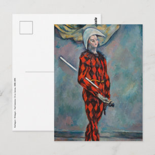 Paul Cezanne - Harlequin Postcard