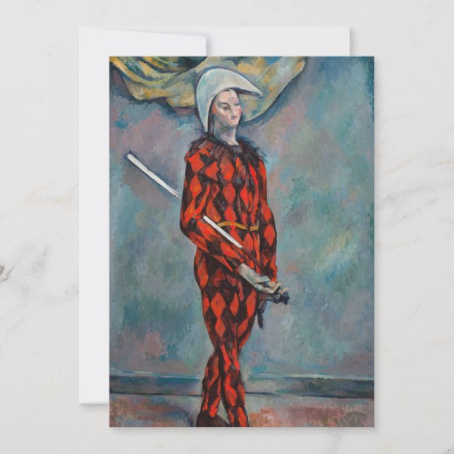 Paul Cezanne - Harlequin Thank You Card (Front)