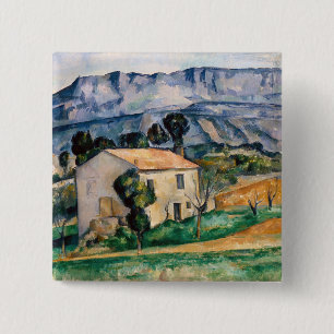 Paul Cezanne - House in Provence 15 Cm Square Badge
