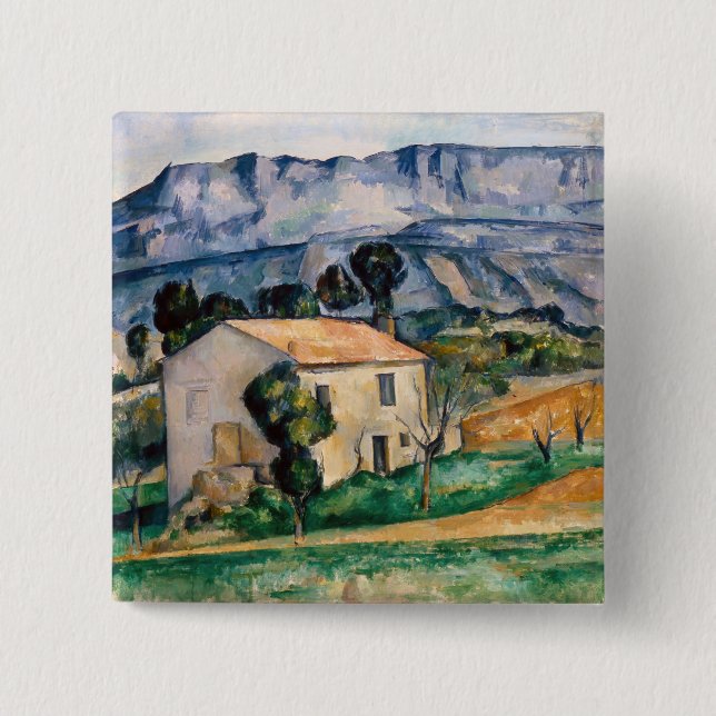 Paul Cezanne - House in Provence 15 Cm Square Badge (Front)