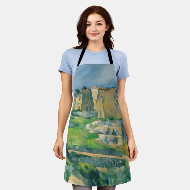 Paul Cezanne - Houses in Provence, Riaux Valley Apron (Worn)