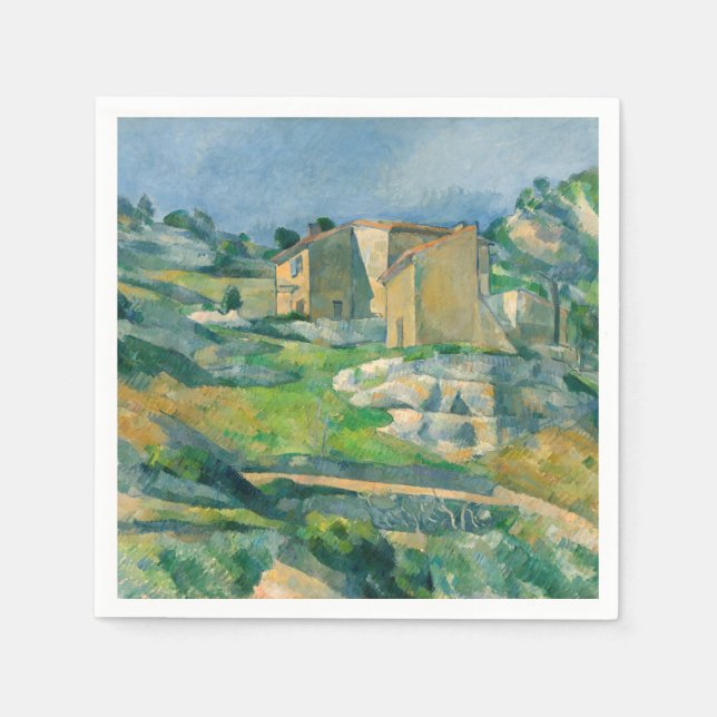 Paul Cezanne - Houses in Provence, Riaux Valley Napkin (Front)