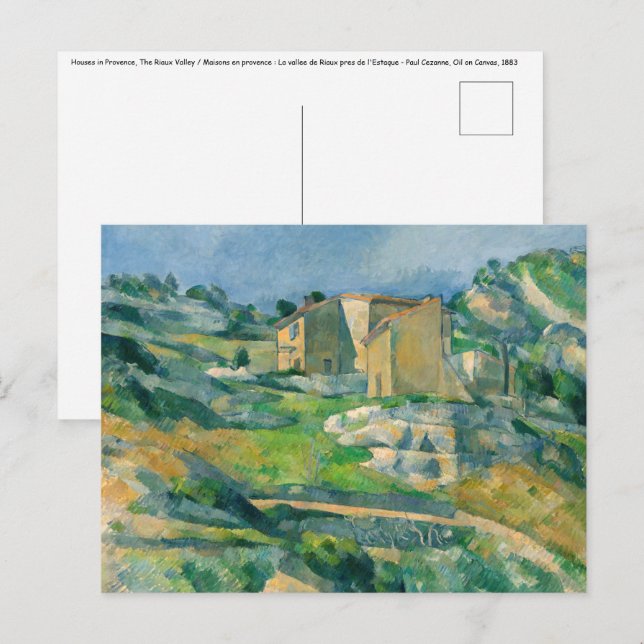 Paul Cezanne - Houses in Provence, Riaux Valley Postcard (Front/Back)